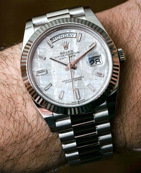 rolex daydate white dial|rolex day date watch price.